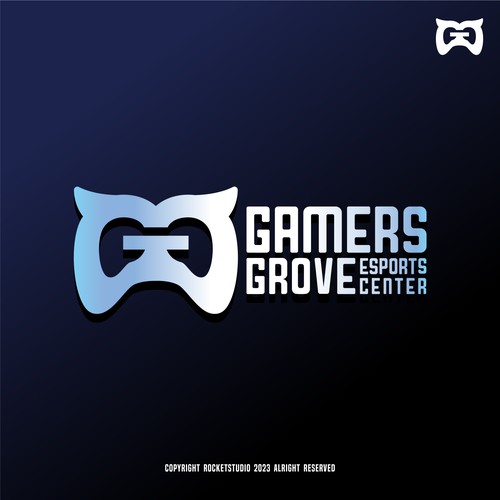 Logo for a casual and competitive esports video game center Diseño de rocketstudio