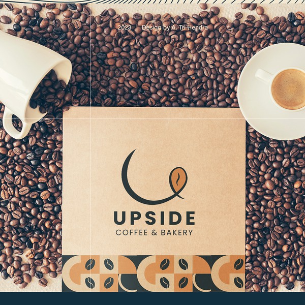 Logo Design for CoffeeShop Brand - Upside Coffee & Bakery