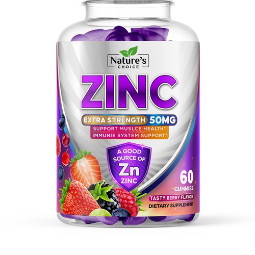 Tasty Zinc Gummies design needed for Nature's Choice Réalisé par ✝DeSiGnEr✝JOHN