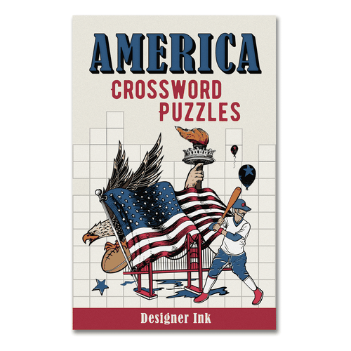 America Crossword Puzzles. Patriotic, Americana, Simple, Basic Design by Krisssmy