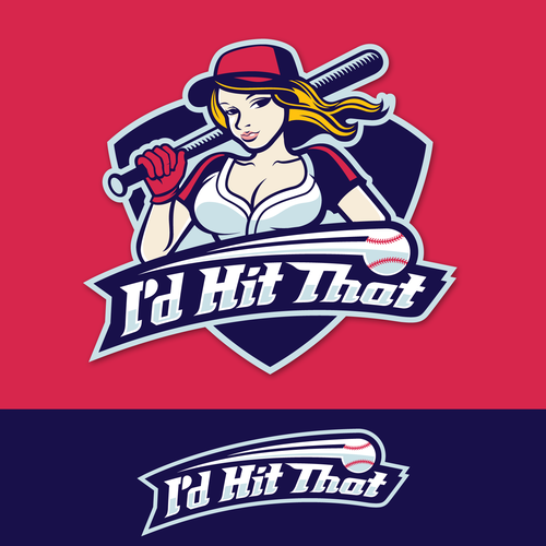 Fun and Sexy Softball Logo Diseño de maleskuliah