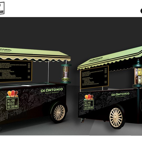 I need a design to customize ice cream cars with logo Di Antonio Gourmet Design by irsyadfikri