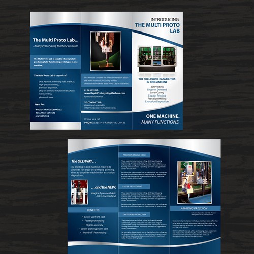 New brochure design wanted for National Nanotechnology Manufacturing Center Design by double-take