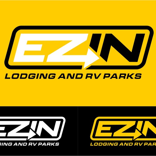 "EZ IN"  Logo ( pronounced  "Easy In") - RV parks and Lodging Solutions Design by bang alexs