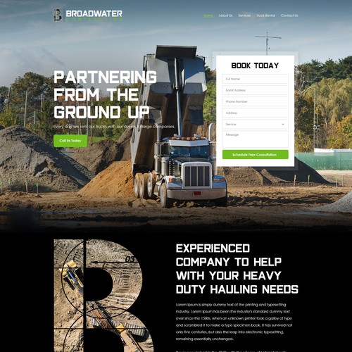 Trucking redesign of website Design by Designs Alpha