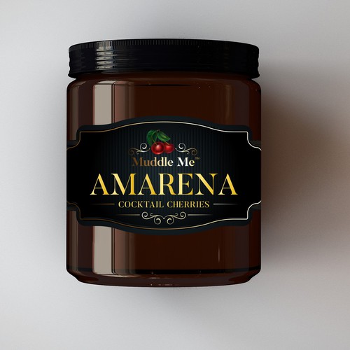 Label For Classy Cocktail Cherry Design by IleanaP