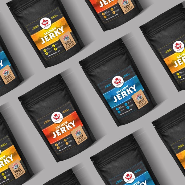 Salmon Jerky Label Design