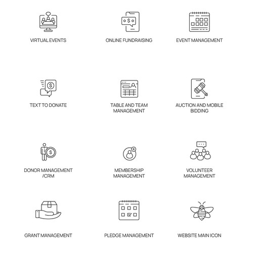 Website Caption Icon and functional illustrations Design by Angga Ramadan