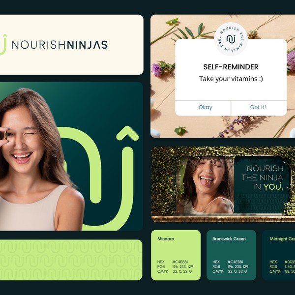 Nourish Ninjas Logo & Branding