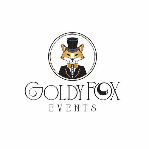 Design a Chic and Stylish Fox Logo for Our Elegant Wedding and Event Rental Business: Goldy Fox Events Design by NewArt777