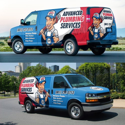 Looking for an eye catching Plumber van wrap Design by Nadun Prabodana
