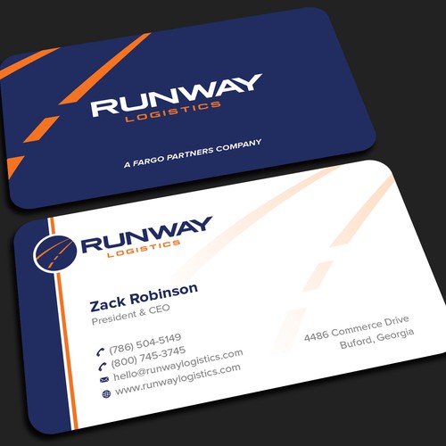 Design di Runway Logistics Business Card di CurveSky™ ☑️