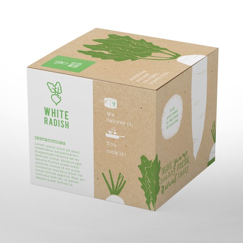 WHITE RADISH-meal prep box Design by TheBeeDee