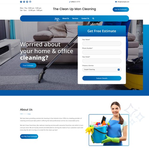 The Clean up man cleaning Design by Factotum Designs