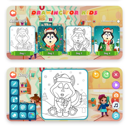 MercClassさんのDesign a cool and cute coloring app for kids!デザイン