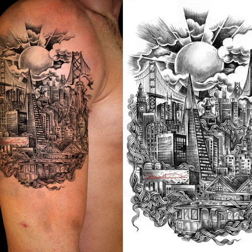 Cool tattoo design needed! Looking for someone to bring my concept to life Diseño de TheDaydreamerStd