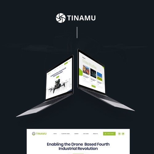 A powerful web design for a high-tech drone startup Design by ⚡️unbox.style⚡️