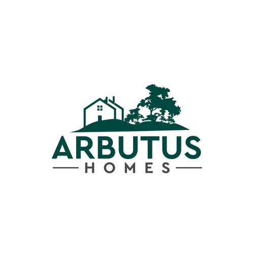 Design di Real estate company needing a powerful logo showcasing an Arbutus Tree silhouette with a home beside, include a mountain di Rekker