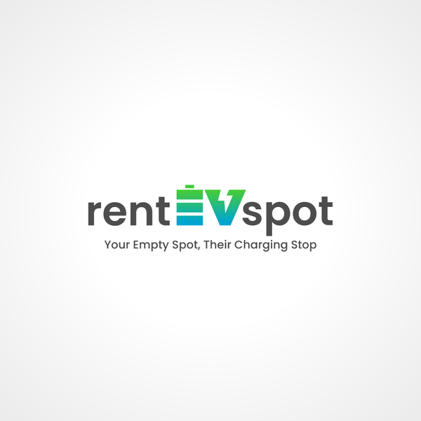 Bold and clean logo for electric vehicle charging spot