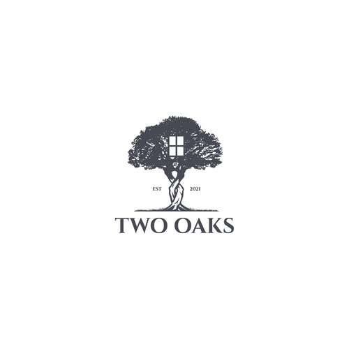 Construction, 3 business owners, use the work TWO oaks in our logo , very bold and intense  graphic Design by Vladan Jovic