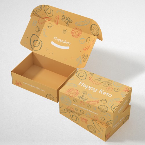 Packaging for food subscription box Design by CUPEDIUM