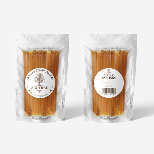 First ever production Maple Syrup Stick label Design by PackagingHolic