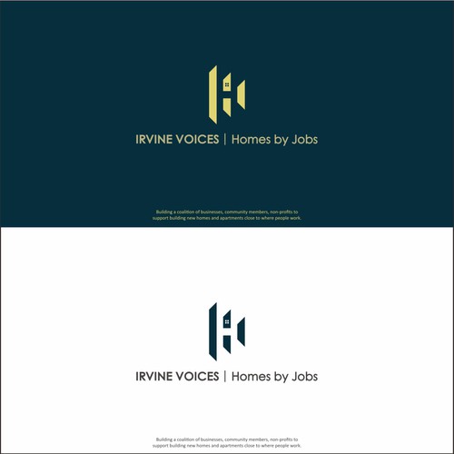 Irvine Voices - Homes for Jobs Logo Design by dewanggatyas