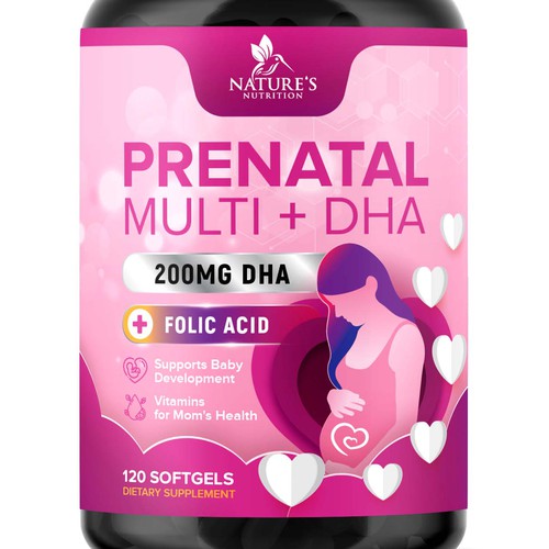 Prenatal Vitamins Label Design needed for Nature's Nutrition Réalisé par TUNSAY