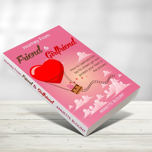 Design a book cover that is fun and playful to help single women experience love beyond friendship Design by Dina Designs