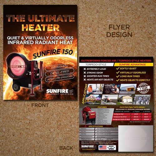Creative Flyer for a highly unique and heavy-duty Portable Heater Design by FlipVinoya2