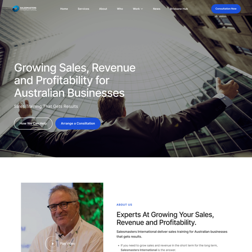 Create an engaging website for a world leading sales consulting company Design réalisé par Degie Tatanusa