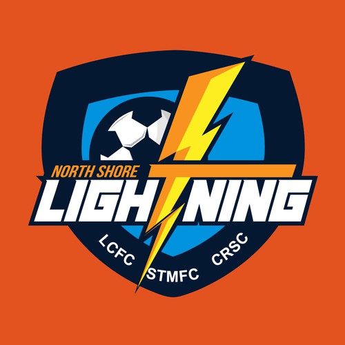 Create an inspiring logo to be worn on the soccer shirts of the 'north  shore lightning' teams | Logo design contest | 99designs