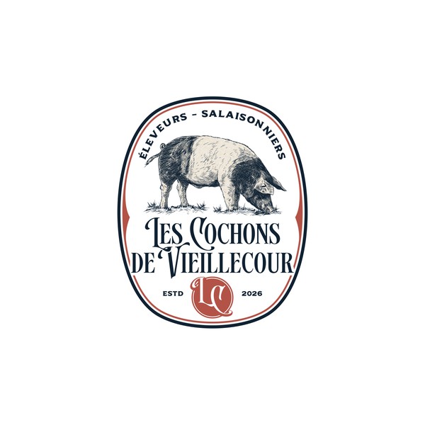 Design by Mardhi87 titled "Logo for a pig farm Cul Noir Limousin"