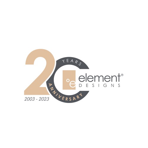 Custom High-end Modern Furniture Manufacturer's 20th Anniversary Logo Design réalisé par perféctroll