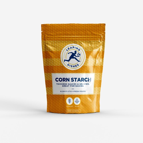 Need a BOLD DESIGN FOR CORN STARCH IN RESEALABLE BAG Design by Muhammad Shahrooz