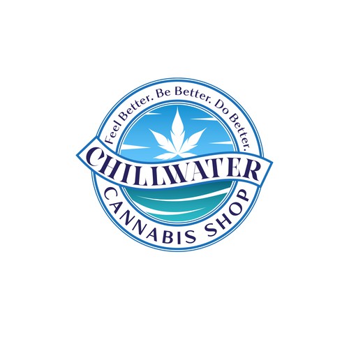 Chillwater Cannabis Shop Logo - Calm the Noise, Find Your Better Design by Artlokus