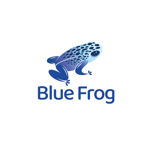 Blue Frog Logo Design by DKG1111