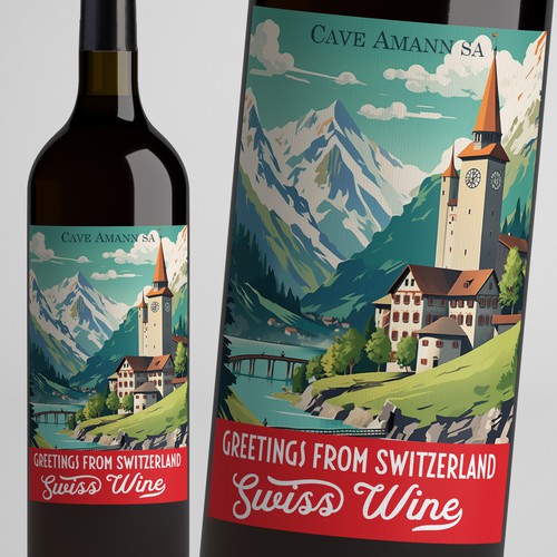 SWISS WINE for tourists Design by Windmill Designer™