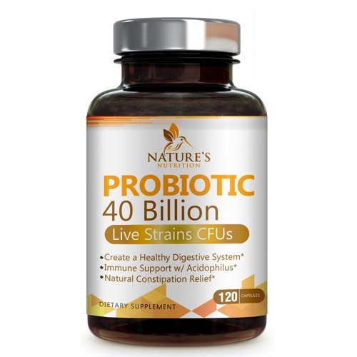 Nature's Nutrition Needs a "Beautiful Label" for our Probiotic Bottle. Design by agooshe