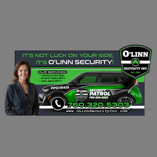 Signage design for a security firm