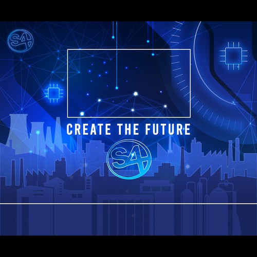 Scenic Print For Industrial Cybersecurity Conference Stage Design by 99Spring