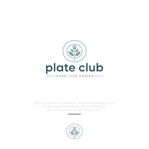 "I created the first paper plate subscription company logo!" - Your next claim to fame Design by D Better Design