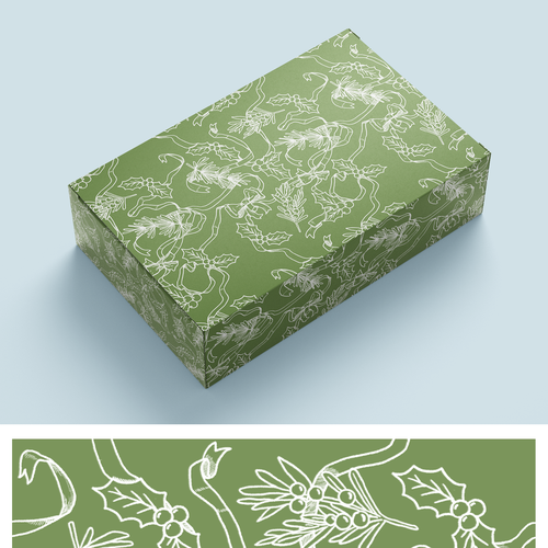 Design a Christmas Pattern for Luxury Decorative Gift Boxes Design by EricLim