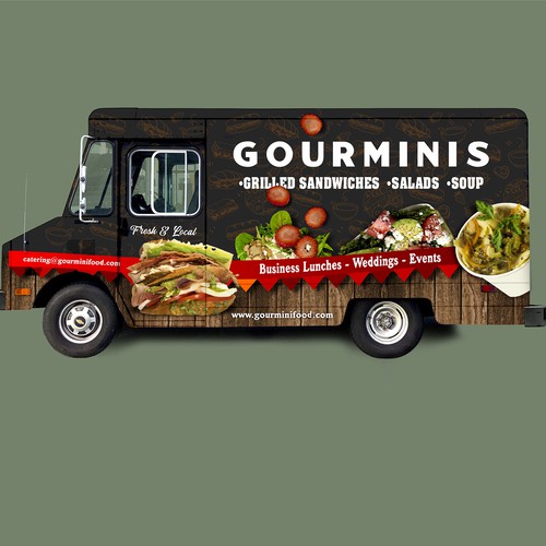 Create a food truck wrap for the spork & knife charcoal grill, concursos de  Rotulación de auto, camión o camioneta