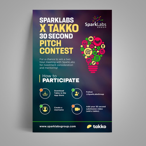 Startup Pitch Contest Poster Design by Alphabet ♥