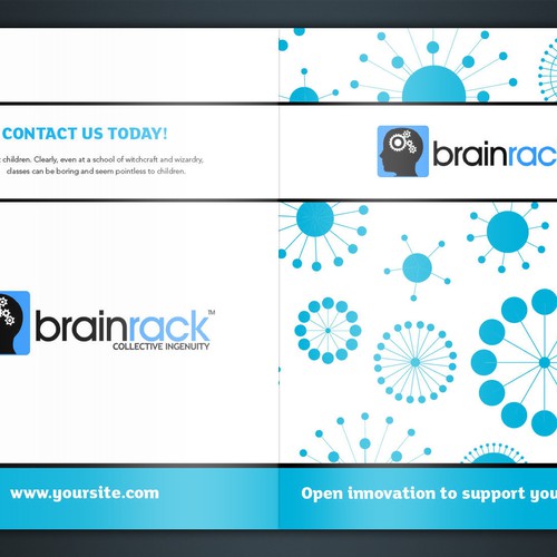 Brochure design for Startup Business: An online Think-Tank Diseño de gd-fee