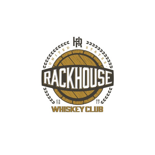 Novel Whiskey of the Month Club Logo Design to be seen on Discovery Channel in 2018. Design by EXPOinf