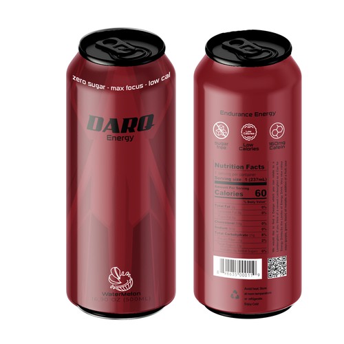 Create a unique Design for a sugar free Energy Drink Can! Diseño de rakaruaan