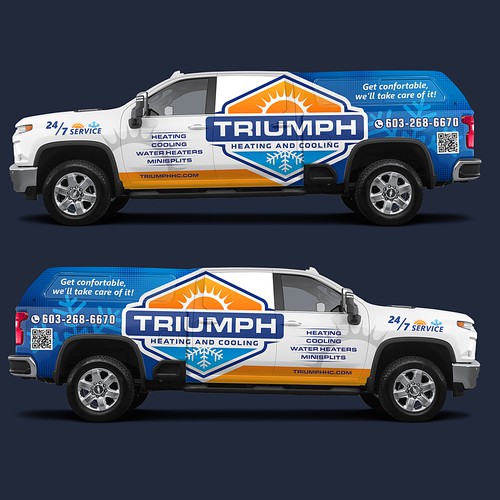 Hvac truck wrap Design by Artpaper ✪