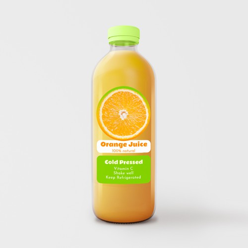 Design Easy Orange Juice Bottle.. Full Wrap! di koteykka